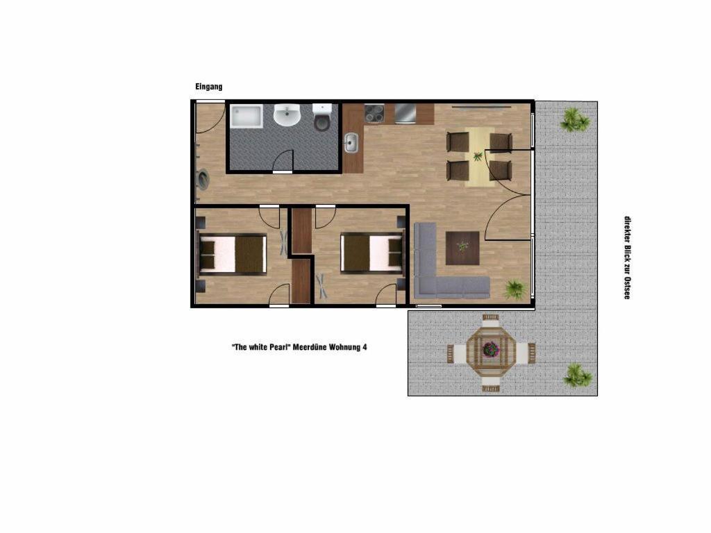The White Pearl Inkl Waesche Set Apartment Хайлигенхафен Екстериор снимка